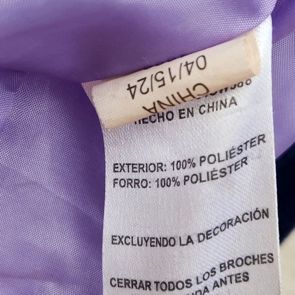 EDDIE BAUER Kids Jacket Size 5/6 Blue Purple Full Zip Shell - Picture 8 of 13